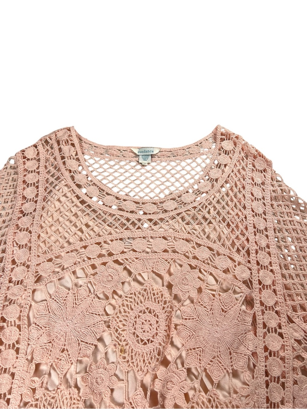Sundance Crochet Lace Pullover Oversized Top Size XL - Picture 11 of 16